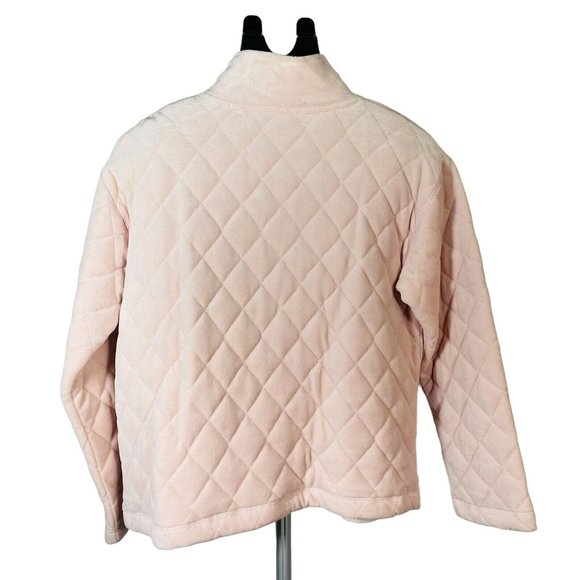 CHAUS Women’s Jacket Size Small Ice Pink Soft Thick Quilt Coat - Picture 4 of 14